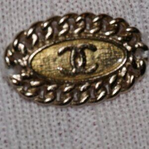 Fall 08 Authentic Chanel White Sweater Top Size 44! Rare!